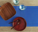 Solino Home Linen Royal Blue Table Runner 48 Inches - Classic Hemstitch, 100% Pure Linen Coffee Table Runner 14 x 48 Inch Ideal for Dresser Tables by CozyNest Decor