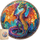 Wooden Puzzle for Adults - 3D Vision Effect Dragon Puzzle 500 Pcs Unique Shape Advanced Wooden Jigsaw Puzzle Challenge Jigsaw Puzzle Gift for Adults and Kids Family Game(16.5 x 16.5 in) by TinyTreasures Baby Boutique