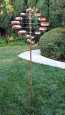 Stanwood Wind Sculpture Kinetic Copper Wind Spinner - Lucky 8 Twirler by CozyNest Decor
