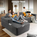 104" Cloud Sectional Couches for Living Room,L Shaped Boneless Couch in A Box,Sleeper Sofa with Comfy Chaise No Assembly Required,Grey by CozyNest Decor