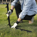 KOL Galvanized Steel Flexible Garden Lawn Edging, 10-Pack Black Metal Landscape Edging Strips - Heavy Duty Hammer-in Border with 11 Clips - 16-Gauge - 40" L x 4.5" H (33FT Total Length) by GreenHaven Gardens