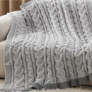 Bedsure Cable Knit Throw Blanket for Couch Bed - Breathable Chenille Chunky Knit Throw Blanket for Decorative Gift, GentleSoft Cozy and Warm for Winter and All Seasons, Grey, 50x60 Inches by CozyNest Decor