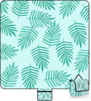 Picnic Blankets Waterproof Sandproof, 79''x79'' Extra Large Foldable & Portable Beach Blanket, 3-Layer Fabric Outdoor Mat for Family Camping, Park, Travel, Grass Lawn, Adults & Kids-Tropical Fern by TinyTreasures Baby Boutique