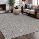 Washable Indoor Outdoor Rug 8x10 Weather Resistant Area Rugs Modern Solid for Porch Deck Balcony Backyard Patio Outside Carpet (8 X 10 Silver Grey) by CozyNest Decor
