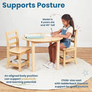 ECR4Kids Three Rung Ladderback Chair with Storage, 14in Seat Height, Classroom Seating, Honey, 2-Pack by CozyNest Decor