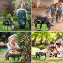 WORKPRO Garden Tool Bag Organizer, Heavy Duty Gardening Tote Bag with 10 Pockets and Long Adjustable Shoulder Strap, Standable Garden Home Tool Kits Organizer, Green by GreenHaven Gardens