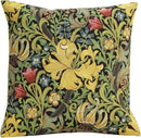 Charlotte Home Furnishings Throw Pillow Covers, Decorative Boho Pillow Cover for Couch, Living Room, Golden Lily Black Square Cushion Cases 18x18 in, European Cotton Jacquard Woven, Cozy Bedroom Decor by CozyNest Decor