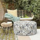 LVTXIII Outdoor Inflatable Ottoman, Fade-Resistant Round Footrest Stool D31”x H14”, Portable Patio Pouf for Garden Camping or Home Use, Dailey Tan by CozyNest Decor