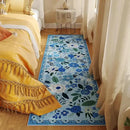 Runner Rug for Hallways Kitchen Rug Non Slip 2'x 6' Washable Runner Rugs with Rubber Backing Soft Floral Carpet Runner for Hallways, Kitchen, Laundry, Bedroom, Bathroom(Blue) by CozyNest Decor