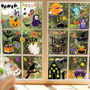 Halloween Window Clings - Halloween Decorations Static Window Stickers for Glass, Removable Large Double-Sided Window Decals for Indoor Home Decor, Bat Fall Cute Party Gift, 65 PCS/9 Sheet by CozyNest Decor
