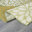 Beverly Rug Outdoor Rug 8x10 Modern Exotic Tropical Leaf Area Rugs for Indoor and Outdoor Patio Deck Porch Garden Water Resistant Washable Outside Carpet (8 x 10 Green) by CozyNest Decor