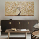 TAIJXAGSG Canvas Wall Art Decor Gold Tree Flower Wall Art Gold Tree Of Life Abstract Wall Decor Painting Pictures Botanical Wall Art For Living Room Bedroom Home Office Artwork 24"X 48" by CozyNest Decor