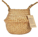 Basket Planter – Seagrass Plant Pot for Artificial Olive Tree, Decorative 6-7 Inch Indoor Wicker Pot with Handles (Original, Small) by GreenHaven Gardens