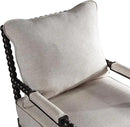 DUHOME Linen Fabric Spindle Accent Chairs Set of 2,Bobbin Chair with High Resilience Spring Cushion and Armrest Pads, Leisure Armchair for Living Room Bedroom Farmhouse Home Office Belcony by CozyNest Decor