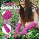 HANDLANDY Ladies Thorn Proof Gardening Gloves, Long Gauntlet Heavy Duty Garden Gloves, Elbow Length Women Leather Rose Pruning Glove (Large, Rosy) by GreenHaven Gardens