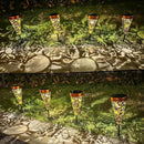 DIBIEECN 6 Pack Sun and Moon Solar Pathway Lights Outdoor,Metal Garden Decorations Outdoor Lights with Patterns and Warm Light,Waterproof Landscape Lighting for Path Patio Backyard Walkway Yard by GreenHaven Gardens
