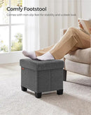 SONGMICS Storage Ottoman, Small Ottoman Foot Rest with Legs, 12.6 x 15.8 x 13.2 Inches Foot Stool, Load up to 660 lb, for Living Room, Bedroom, Dorm, Slate Gray ULSF012G01 by CozyNest Decor