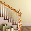 DearHouse 2 Pack Fall Garland Maple Leaf, 5.9Ft/Piece Hanging Vine Garland Artificial Autumn Foliage Garland Thanksgiving Decor for Home Wedding Fireplace Party Christmas (Green) by CozyNest Decor