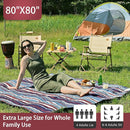 HX&OD Outdoor Picnic Blanket Extra Large, 80''*80'' Waterproof Picnic Mat with Stakes Foldable Camping Blanket Portable with Carry Strap for Beach Mat (Red, 80''*80'') by TinyTreasures Baby Boutique