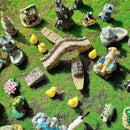 37PCS Fairy Garden Accessories, Miniature Nature Village Theme Fairy Garden Supplies for Outdoor, Mini Resin Animals House Bridge Pool Figurines Micro Landscape Succulent Plant Pots Terrarium Decor by CozyNest Decor