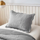 MarCielo 3-Piece 100% Cotton Oversized Bedspread Lightweight Quilt Coverlet Embroidery Farmhouse Bedding Set T0 (Light Grey, Twin (68"x86")) by CozyNest Decor