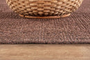 CAMILSON Easy Jute Rug 8x10, Indoor Outdoor Brown Color Fiber Area Rugs for Living Room Patio and Kitchen Rug, Solid Boho Woven Design, Easy-Cleaning, Washable Outside Carpet Alfombras (8 x 10)