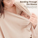 Konssy Nursing Cover for Breastfeeding, Soft & Breathable Privacy Poncho, Multi-Use Feeding Shawl, Comfortable & Portable Breastfeeding Cover for Women (Beige) by TinyTreasures Baby Boutique