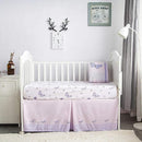 La Premura 3-Piece Purple Butterfly Baby Crib Bedding Set for Girls, Lilac Standard Size Crib Set for Baby Girl, Comforter, Fitted Sheet, and Dust Ruffle Skirt, Baby Nursery Floral Design for Girls by TinyTreasures Baby Boutique