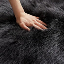 AMTOVO Faux Fur Rug, Black Area Rug, Fluffy Sheepskin Rug, Fuzzy Ultra Soft 2 x 4 ft Shag Rugs for Bedroom Sofa Throw Cushion Room Decor, Sheepskin by CozyNest Decor