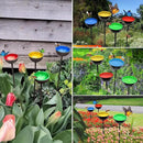 HLMOptimo 2 Packs/4 Packs Bee Watering Stations, Bee Cups for Garden, Bee Butterfly Water Station Bee Waterer, Metal Garden Stakes for Outdoor Garden Courtyard Decor (Yellow and Blue) by GreenHaven Gardens