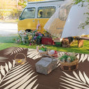 GENIMO Outdoor Rug 10' x 14' Waterproof for Patios Clearance, Reversible Outdoor Plastic Straw Camping Rug Carpet, Large Area Rugs Mats for RV, Camper, Deck, Balcony, Porch, Beach, Coffee&Beige by CozyNest Decor