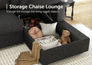 HONBAY Sectional Couch with Pull Out Bed, Sectional Sleeper Sofa with Storage, U Shape Couches for Living Room, Dark Grey by CozyNest Decor