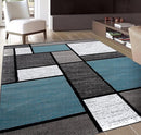 Rugshop Contemporary Modern Boxes for Home Office,Living Room,Bedroom,Kitchen Non Shedding Area Rug 5' 3" X 7' 3" Blue/Gray by TinyTreasures Baby Boutique