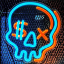 Eufrozy Halloween Neon Sign for Boys Room, Cool Skull Led Signs Kids Bedroom Decor, 6 Dimmable USB Powered Led Lights for Teenage Gamer Wall Decor Man Cave Gifts Blue Skeleton Decorations by CozyNest Decor