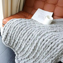Maetoow Chenille Chunky Knit Blanket Throw （40×50 Inch）, Handmade Warm & Cozy Blanket Couch, Bed, Home Decor, Soft Breathable Fleece Banket, Christmas Thick and Giant Yarn Throws, Grey by CozyNest Decor