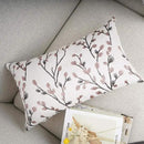YOUR SMILE Classical Embroidery Jacquard Farmhouse Oblong Rectangle Chenille Red Leaf Decorative Throw Pillow Case,12x20 inch by CozyNest Decor