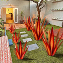 Large Tequila Rustic Sculpture, Rustic Metal Agave Plants for Outdoor Patio Yard, Home Decor Hand Painted Garden Yard Statue, Lawn Ornaments Yard Stakes (Red - L) by GreenHaven Gardens