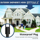 Ottsuls Bird Feeder Pole, 2 Pack 76 INCH Double Shepherds Hooks for Outdoor, Garden Pole with 5 Base Prongs Heavy Duty Planter Hooks for Hanging Plant Baskets, Lantern, Hummingbird Feeder by GreenHaven Gardens