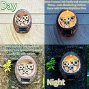Garden Owl Family Tree Hugger Statue Solar Powered Outdoor Wall Mounted Figurine Light Resin Sculpture Home Decoration Housewarming Ornament Unique Gift by CozyNest Decor