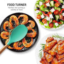 Zulay Kitchen Non-Stick Cooking Utensils Set with Authentic Acacia Wood Handles – 5-Piece Durable & Stylish Silicone Kitchen Utensils Set – Heat Resistant to 464°F – Mint by CozyNest Decor