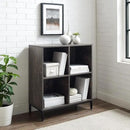 Crosley Furniture Jacobsen Storage Cube Bookcase and Record Player Stand with Vinyl Records Holder, Brown Ash by CozyNest Decor