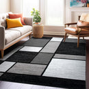 Rugshop Contemporary Modern Boxes Design Area Rug for Home Office,Living Room,Bedroom,Kitchen Non-Shedding Area Rug 5'3" x 7'3" Gray by TinyTreasures Baby Boutique