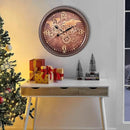 CLXEAST 24 Inch Large Wall Clock with Moving Gears, Industrial Clocks with World Map Dial, Oversized Cool Wall Clock for Living Room Decor,Oil Rubbed Bronze Brown by CozyNest Decor