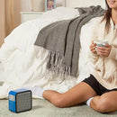Amazon Basics Ceramic Space Heater, Mini Heater for Office Desk, Portable Tent Heater for Camping (Indoor Use), 500 W, With Tip-Over Protection, Lightweight (1.4 LBS), Blue, 5.9 x 3.2 x 6 inches by CozyNest Decor