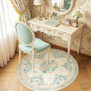 jinchan Round Rug 4ft Area Rugs Vintage Floral Distressed Design,Machine Washable Soft Non-Slip Low-Pile Ultra-Thin Circle Rug for Entryway Bedside Living Room Kitchen Nursery (4' Round,Apricot Multi) by TinyTreasures Baby Boutique