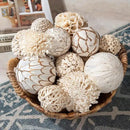 ANDALUCA Large Decorative Balls Bowl Filler Decor Orbs White & Cream (Natural White) by CozyNest Decor