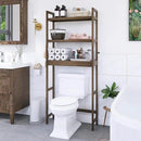 SMIBUY Bathroom Storage Shelf, Bamboo Over-The-Toilet Organizer Rack, Freestanding Toilet Space Saver with 3-Tier Adjustable Shelves (Walnut) by CozyNest Decor