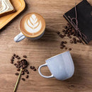 AmorArc 12oz Coffee Mugs, Ceramic Coffee Mugs set of 4 for Man, Woman, Dad, Mom, Modern Coffee Mugs with handle for Latte/Cappuccino/Milk/Cocoa. Dishwasher&Microwave Safe, Blue-Reactive Glaze by CozyNest Decor