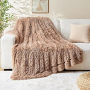 GONAAP Fuzzy Faux Fur Throw Blanket Taupe Super Soft Cozy Plush Fuzzy Shaggy Blanket for Couch Sofa Bed (Taupe, Throw(50"x60")) by CozyNest Decor