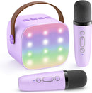 YLL Mini Karaoke Machine with 2 Wireless Microphones, TOP Kids Gifts for Girls Ages 3, 4, 5, 6, 7, 8, 9,10,11,12 +Year Old, 4-12 Years Old Birthday Toy Gift for Girls Boys Party (Purple) by TinyTreasures Baby Boutique
